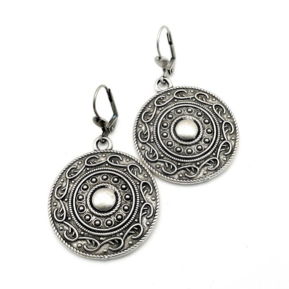 Large silver earring latch back - Picture 4 of 4